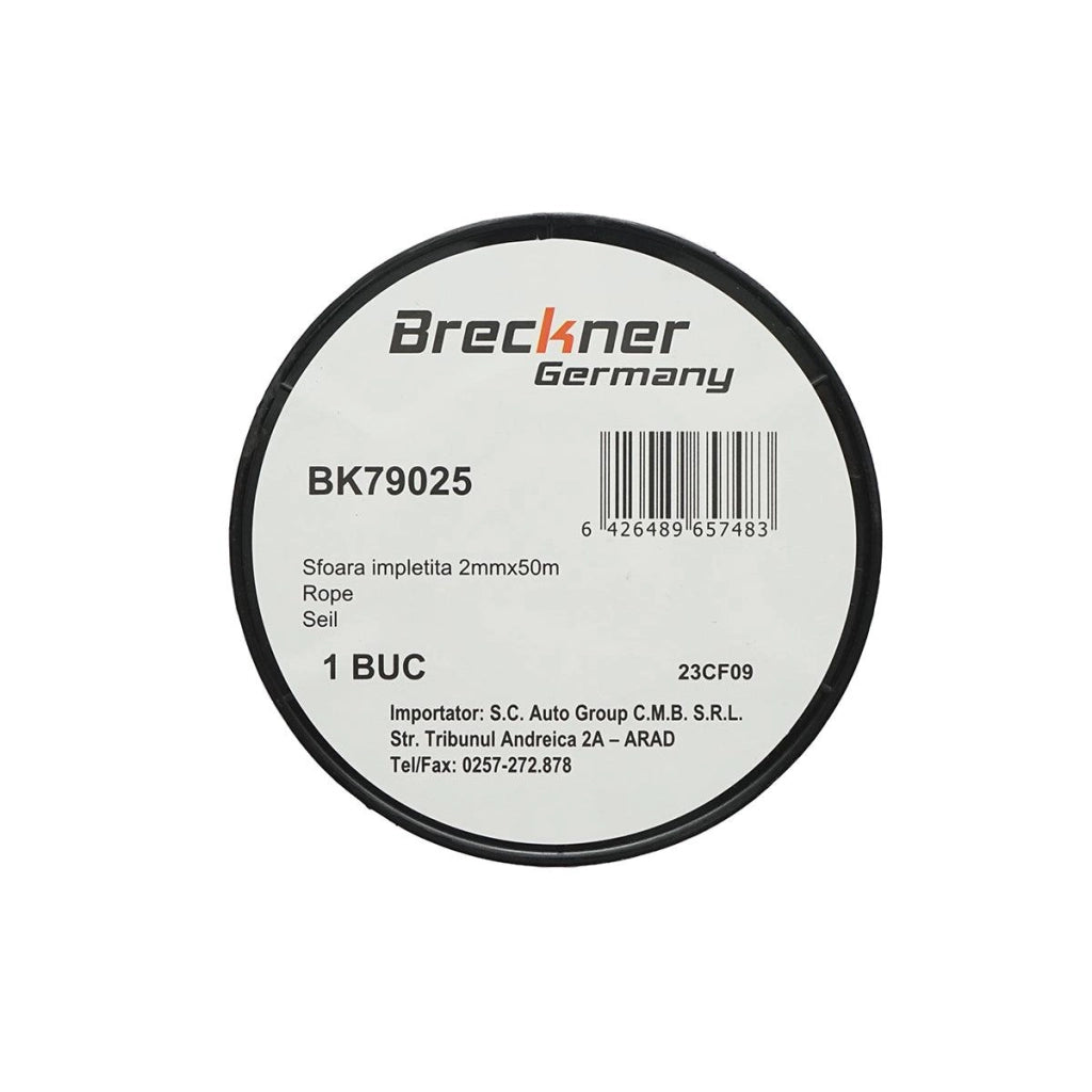 Corda Intrecciata 2mm x 50m, Rosso/Bianco, Breckner Germany