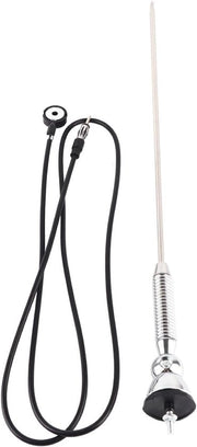 Antenna per Auto - Antenna Radio - Ricezione Segnale - Pedana Girevole 180° - 42 cm - Argento