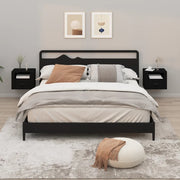 Comodini a Muro 2 pz Nero 50x36x40 cm cod mxl 30652