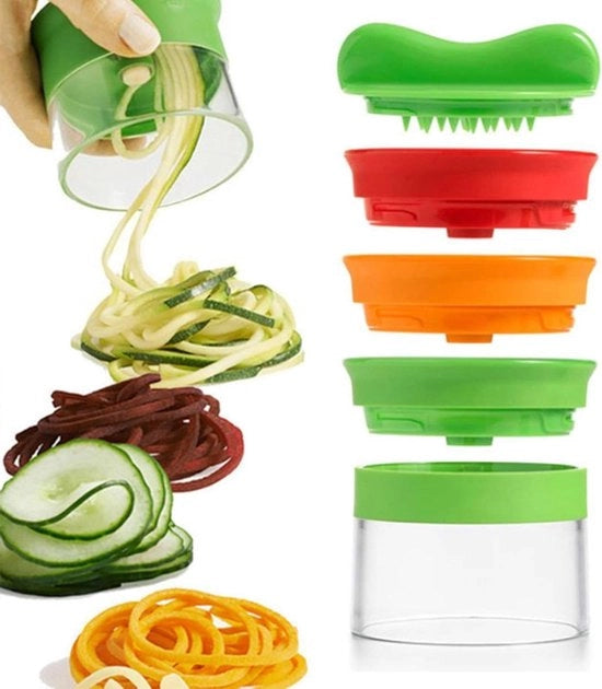 Taglierino a spirale per verdure - 3-in-1 Taglierino a spirale per zucchine, carote e melanzane, Perfetto per pasti salutari e alternative al spaghetti