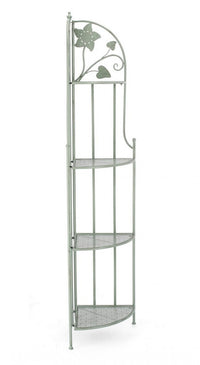Scaffale Angolare 48x35x165,5 cm Harriet in Acciaio Salvia