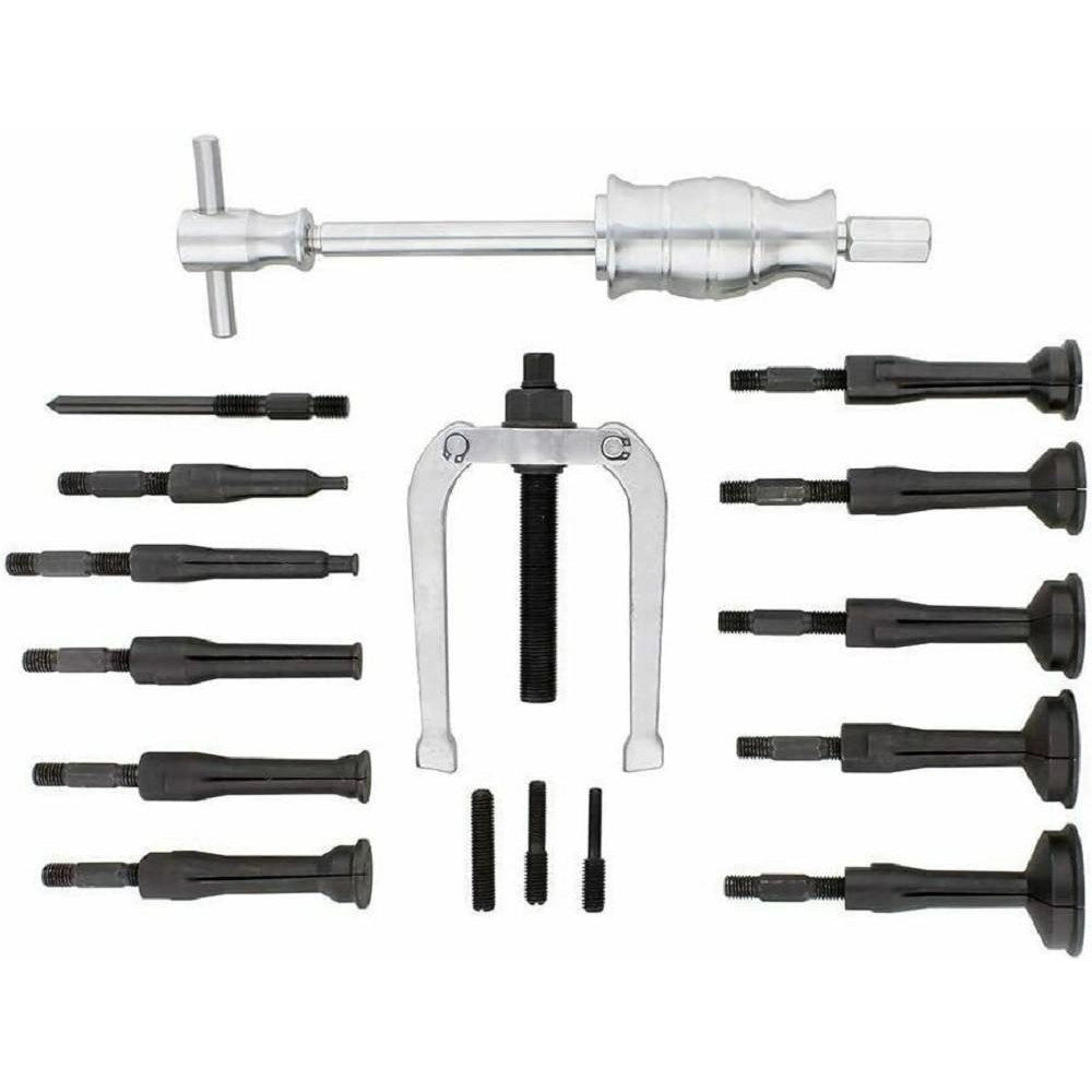Trade Shop - Kit Estrattore Per Cuscinetti Interni Martello Scorrevole Set Rimozione 16 Pezzi -