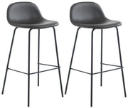 Set 2 Sgabelli 42x43x91,5 cm in Similpelle Marrone