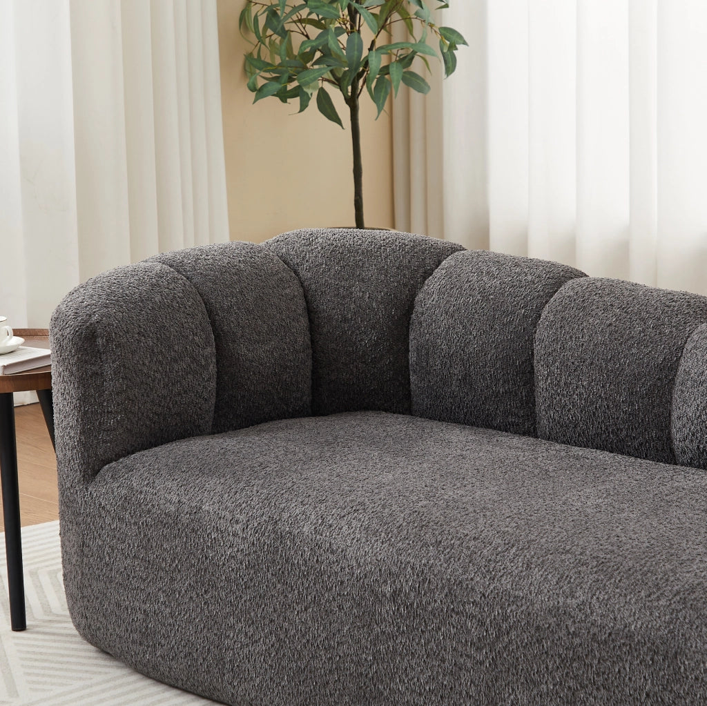 Chaise longue in ciniglia grigio antracite