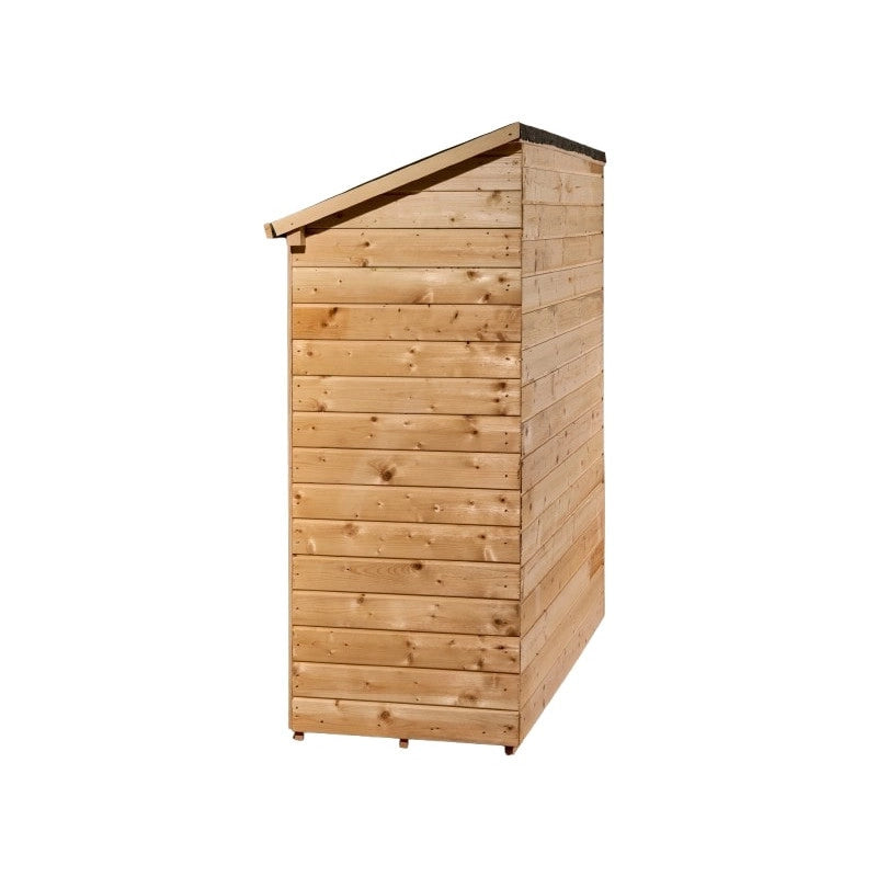 Ripostiglio da giardino in legno con ripiani – 163x66 cm – pannelli 16 mm, tetto bitumato e pavimento incluso – ED1708E2 Foresta