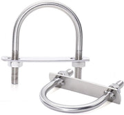 U-bout M8 x 60 mm - Acciaio Inox - U-blocco Pesante - Elementi di Fissaggio - 2 Set - Resistente alla Corrosione - U-blocco a Rete