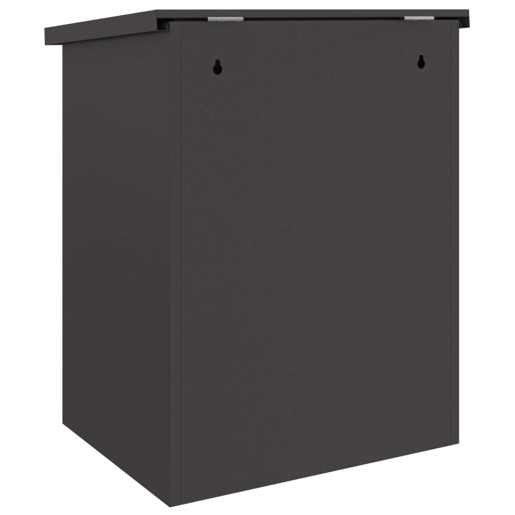 Cassetta per pacchi con porta Nero 47.5 x 38 x 59 cm Acciaio 874940