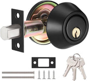 Deadbolt con Cilindri per Porta Singola con Blocco con Dito e Sicurezza per Porta Principale (Nero)