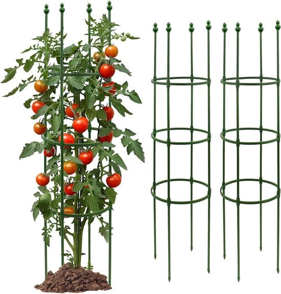 Tre pezzi di sostegno per piante obelisco per piante rampicanti (140 cm) per tomate e rose