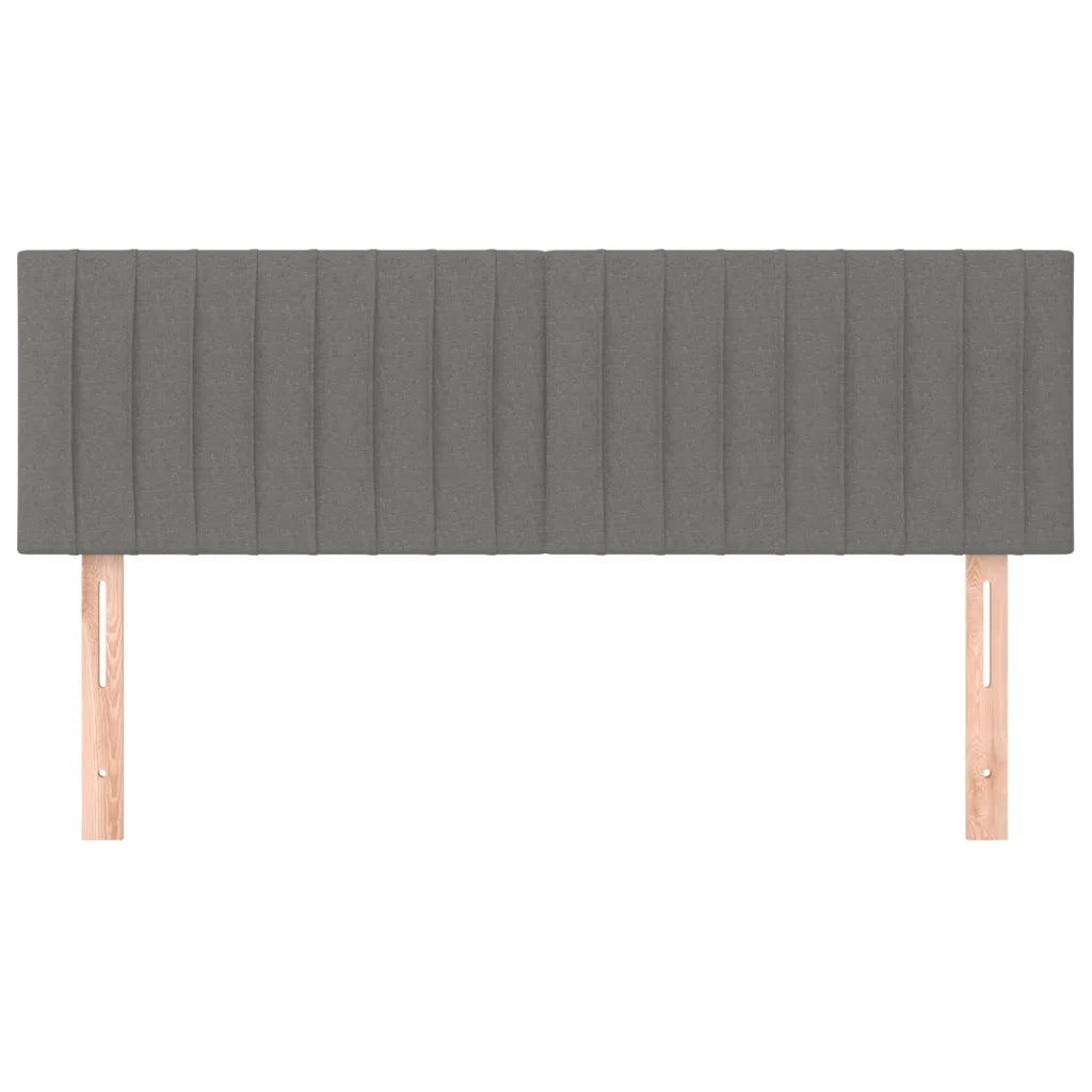 Testiere 2 pz Grigio Scuro 72x5x78/88 cm in Tessuto