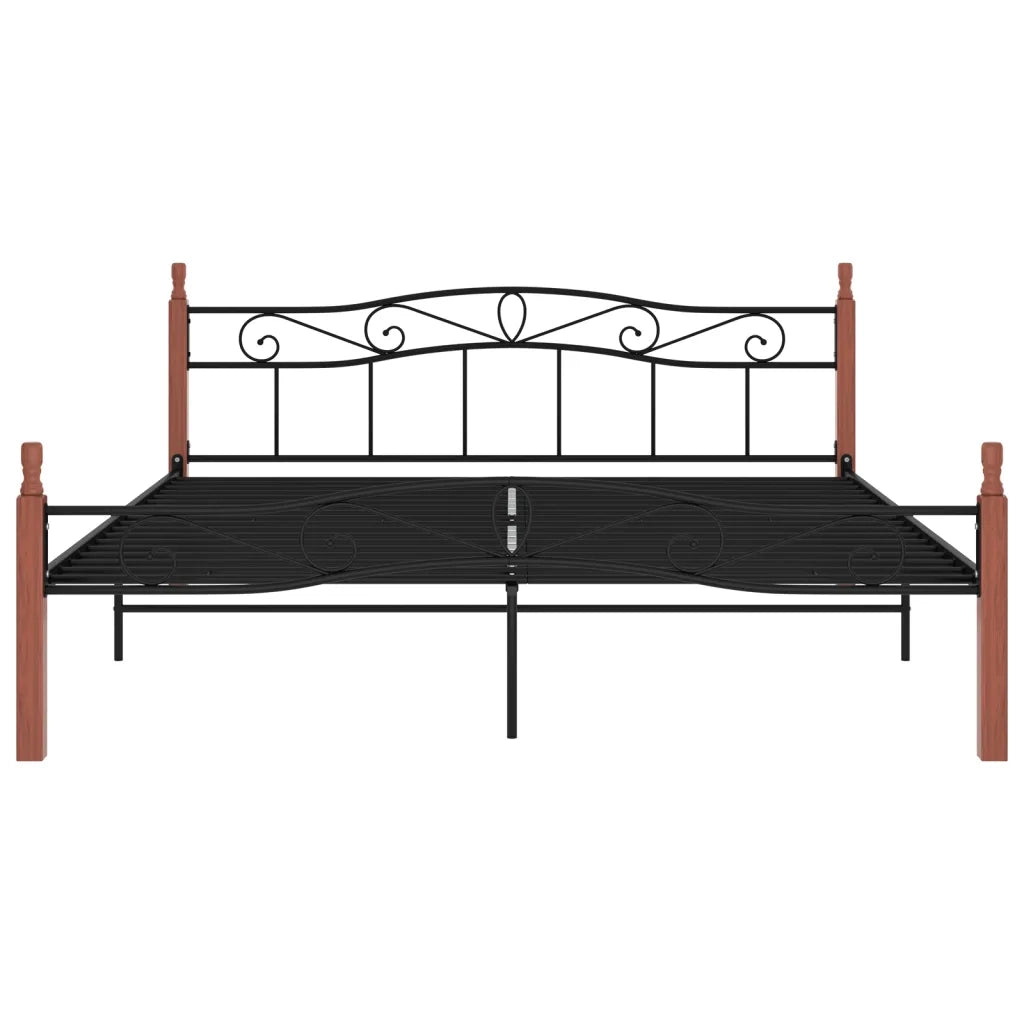 Giroletto in Metallo Nero e Legno Massello di Rovere 200x200 cm cod mxl 33770
