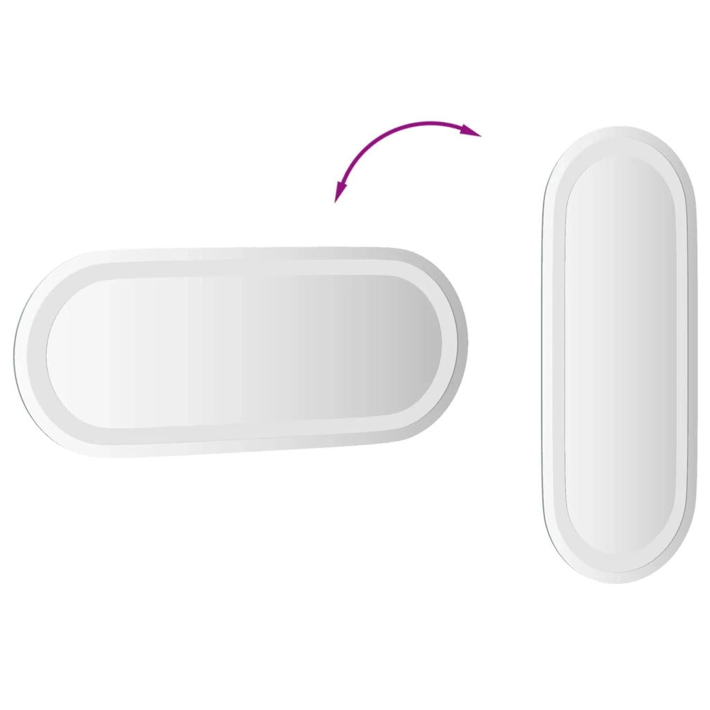 Specchio da bagno LED Trasparente 50 x 20 cm vetro temperato 42045850