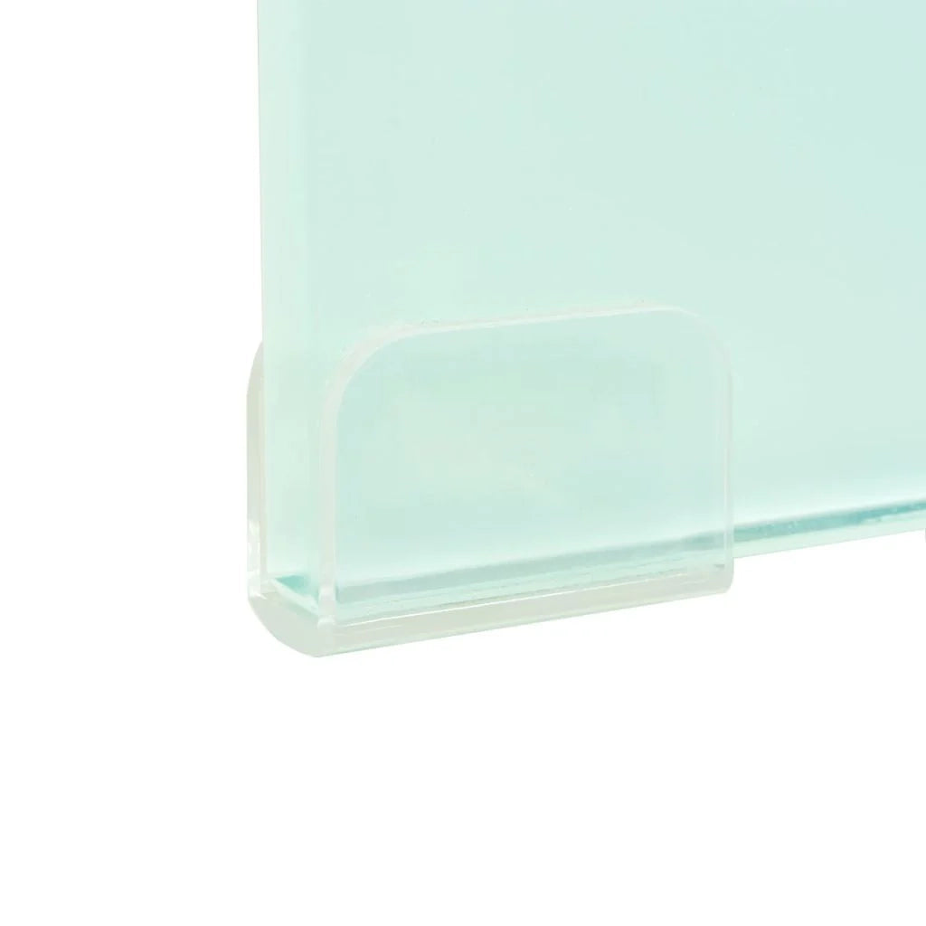 Pratico supporto TV/buffet/supporto per monitor di design per TV in vetro bianco da 40 cm 2502227