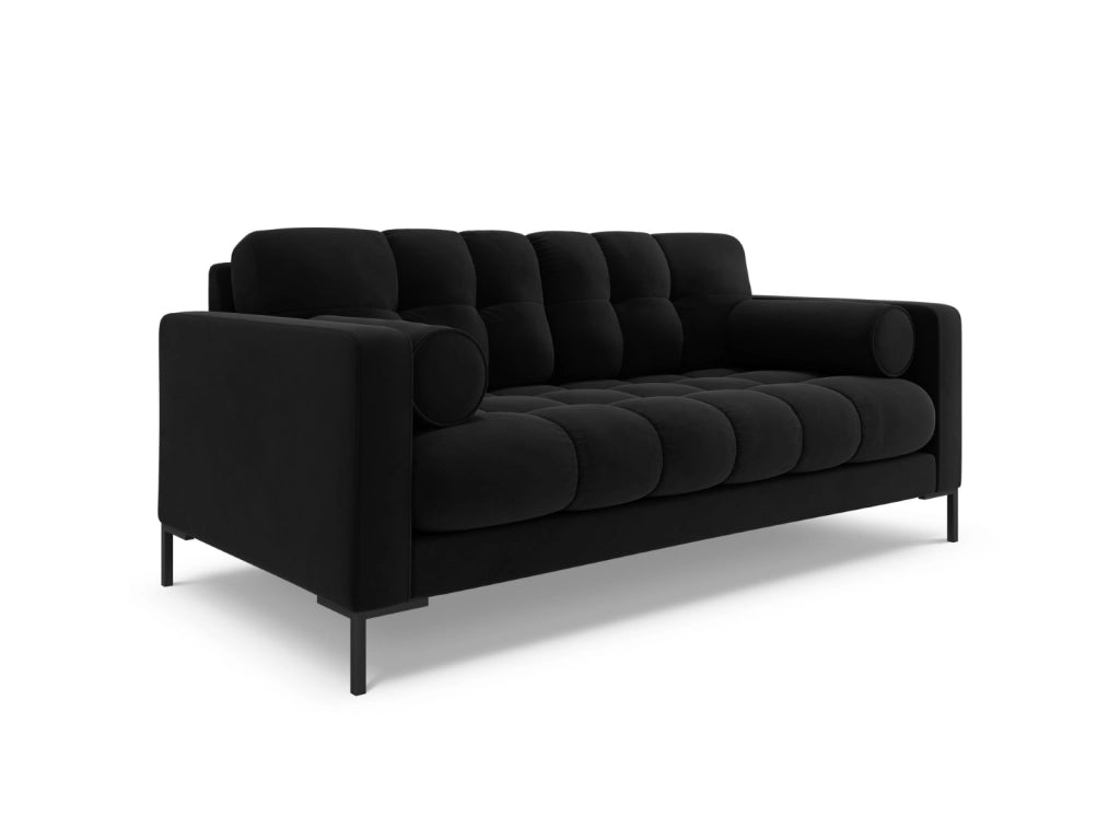 Cosmopolitan Design - Divano "Bali" 2 posti in velluto nero 