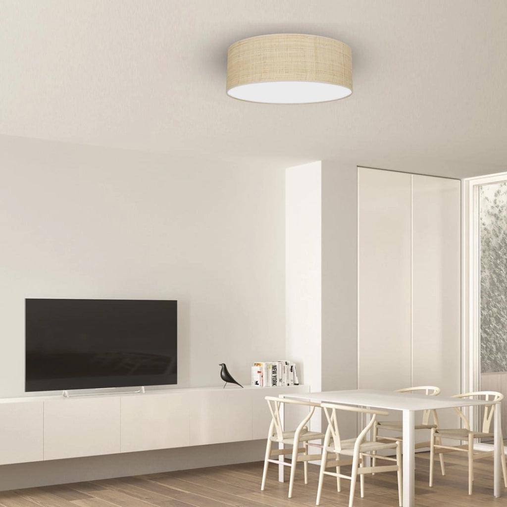 Plafoniera da soffitto Marshall Milagro rattan Ø50 3xE27