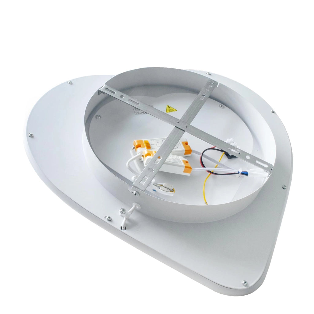 Plafoniera moderna a cuore doppio LED 54W lampada soffitto 3 temperature luce cameretta bambina cucina 230V