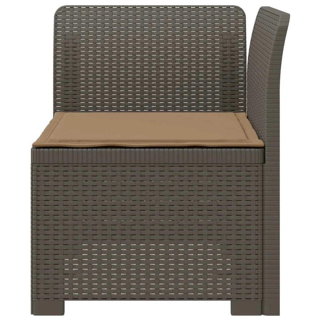 Divano da esterno-Divano da Giardino a 1 Posto con Cuscino Aspetto Rattan PP 364548