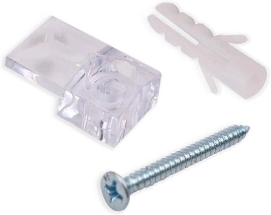 Kit di Retention per Specchi a Vetro con Viti - 20 Pacchi - Ospite per Specchi in Plastica con Viti di Fissaggio
