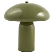 Lampada da tavolo verde scuro con base in metallo e ferro 22 cm luce singola design moderno accessori per la casa