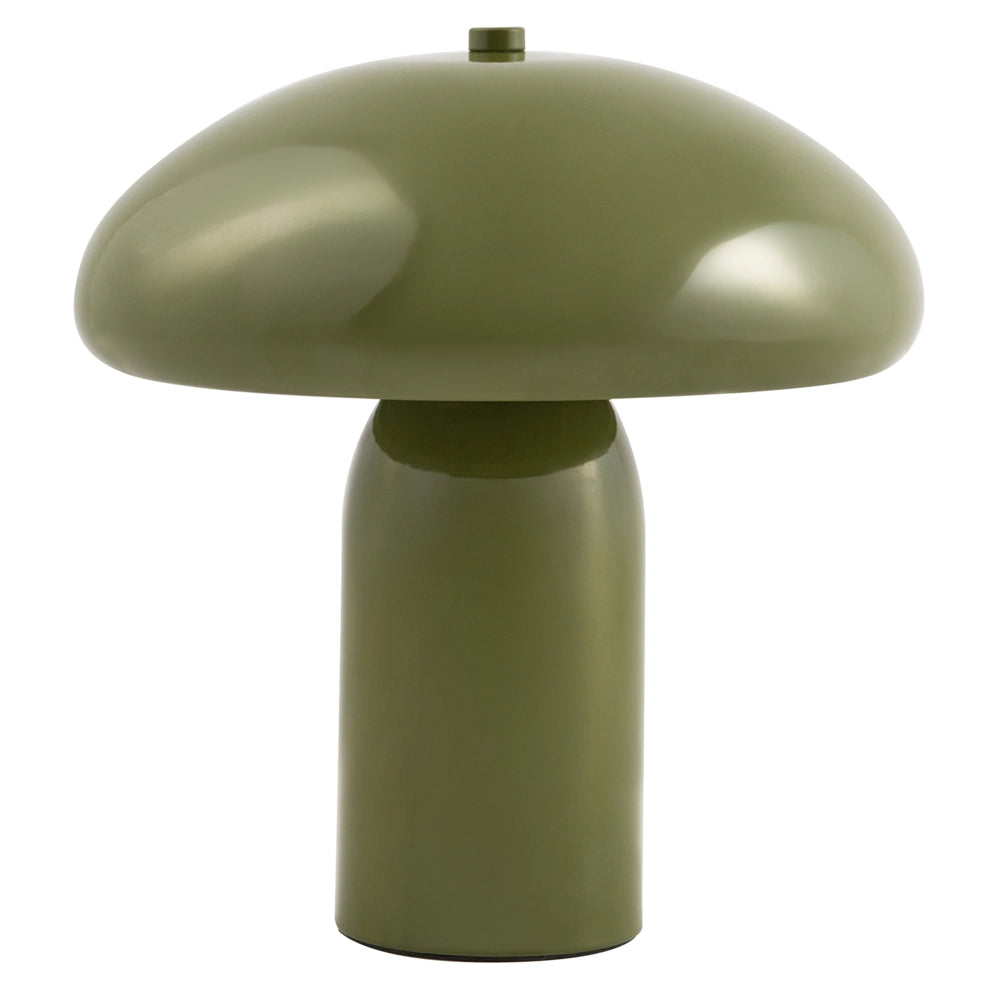 Lampada da tavolo verde scuro con base in metallo e ferro 22 cm luce singola design moderno accessori per la casa