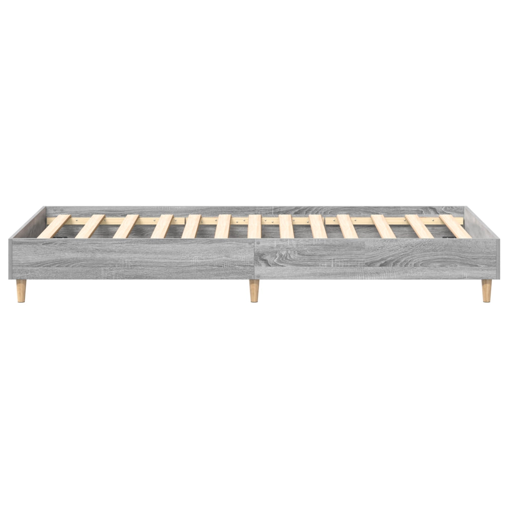 Letto 90x200 cm Grigio Sonoma in Legno Ingegnerizzato