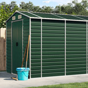 Capanno da Giardino Verde 191x980x198 cm in Acciaio Zincato