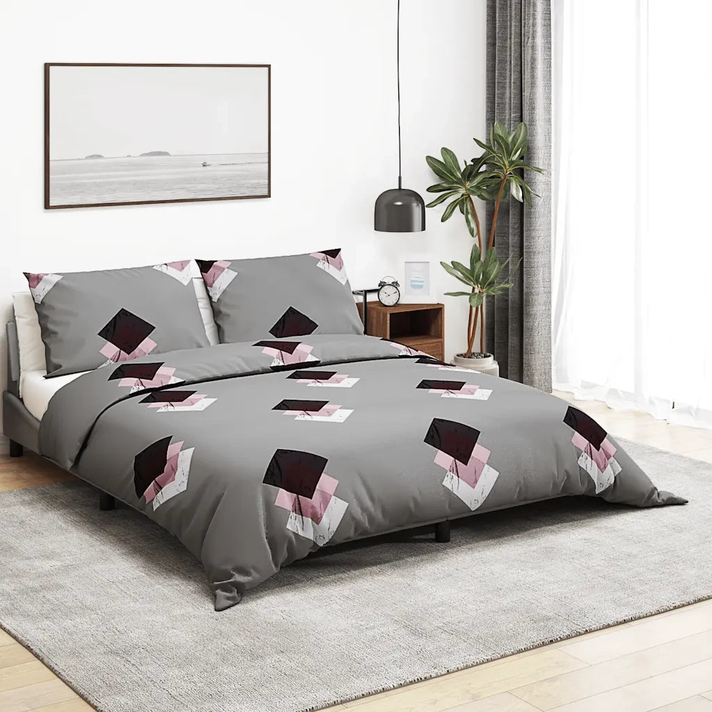 Set Copripiumino Grigio 200x220 cm in Cotone CFW5145318