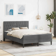 Struttura letto con materasso Grigio scuro 120 x 190 cm Velluto