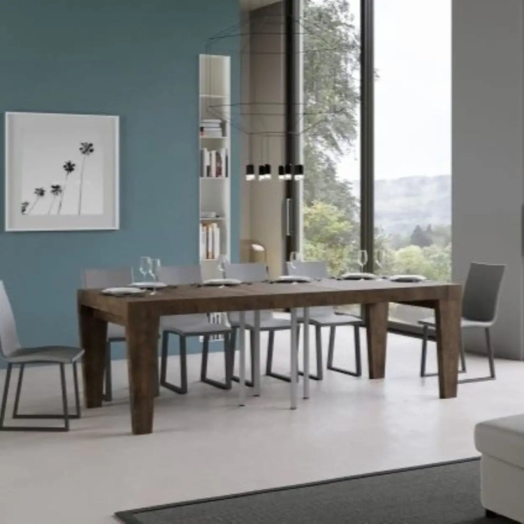 Tavolo allungabile 90/246x90 cm Spimbo Premium colore noce