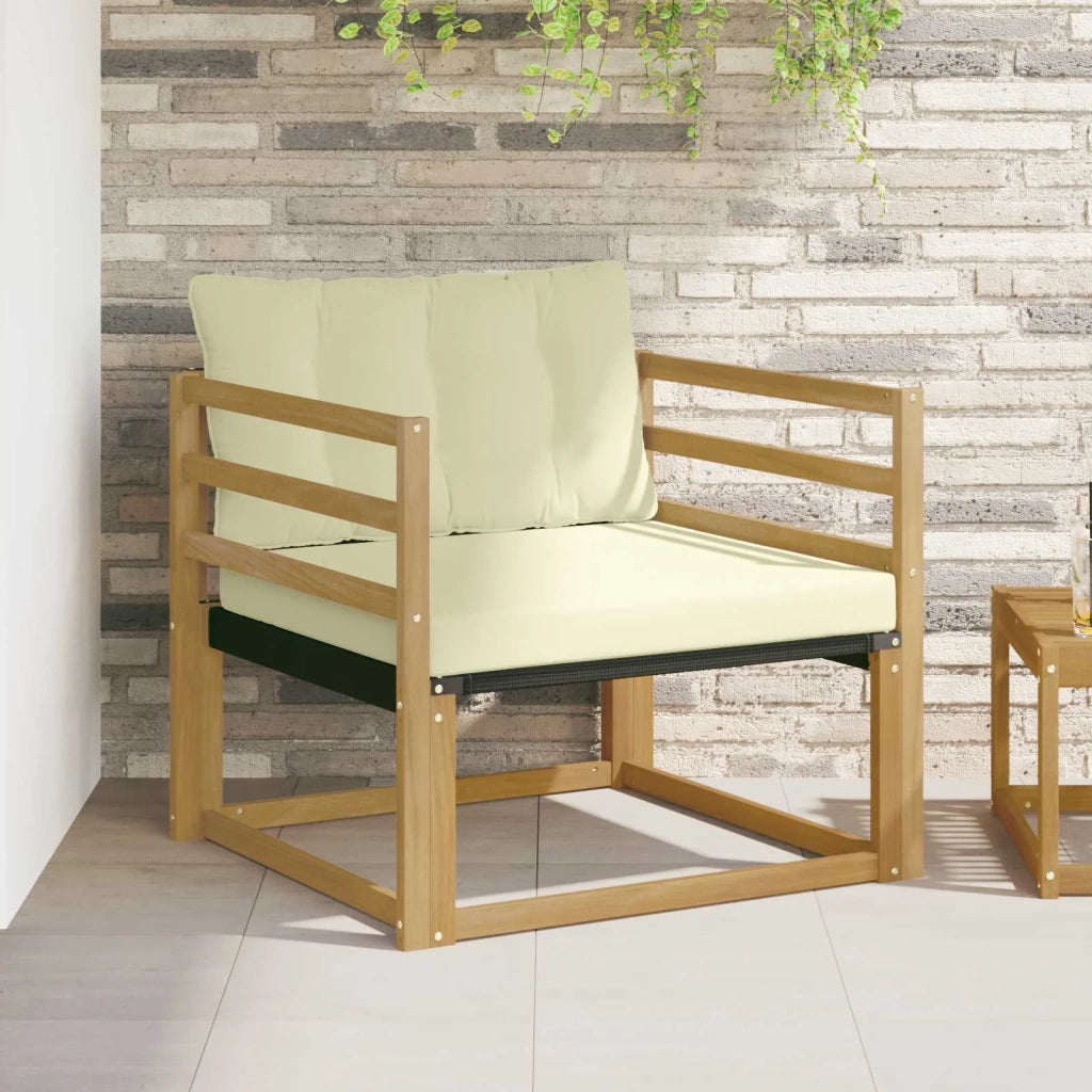 Set di divani da esterno-Sofa da giardino Legno di Acacia Massello e Textilene 826570