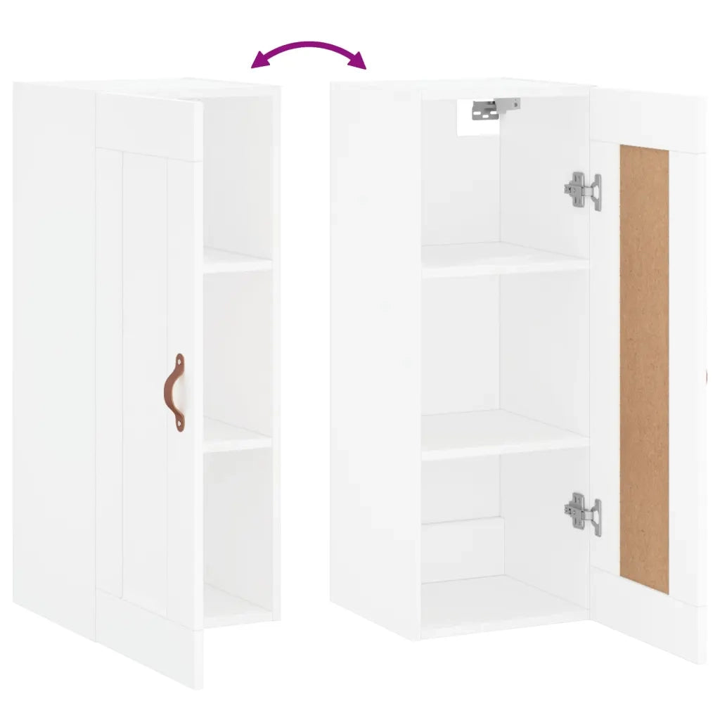 Mobile a Parete Bianco 34,5x34x90 cm in Legno Multistrato 830476