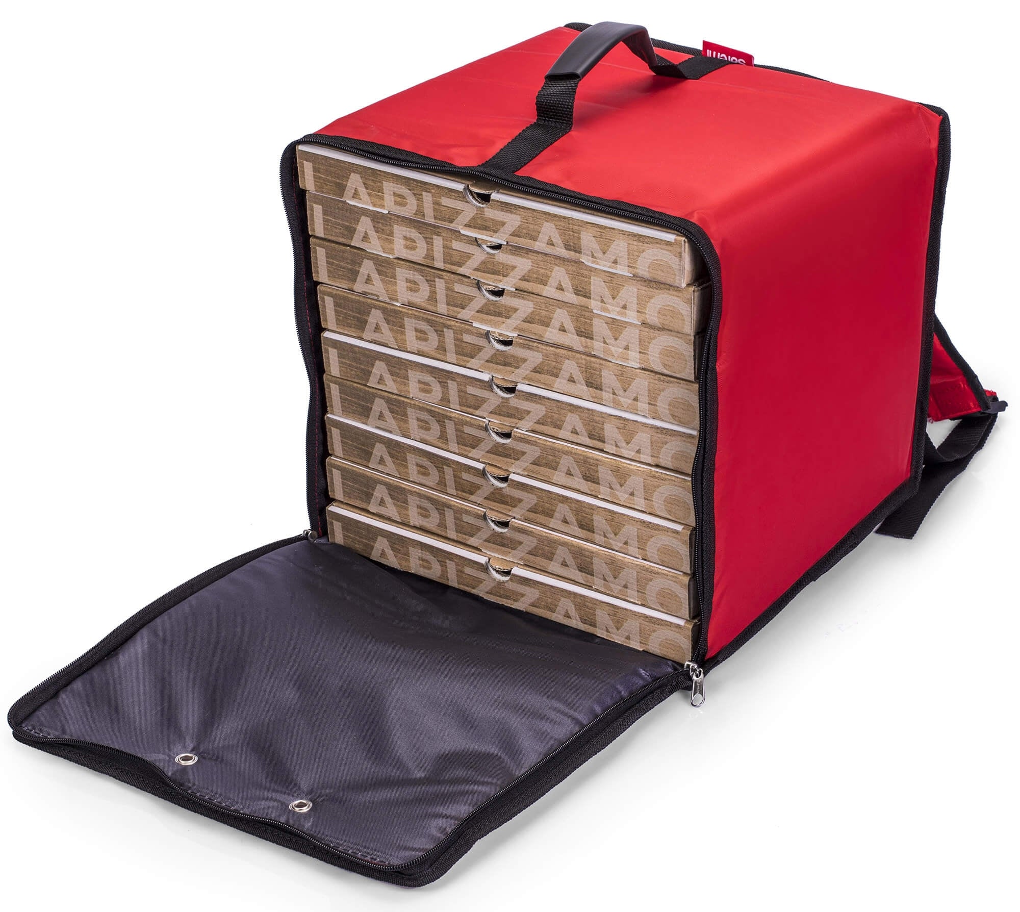 Zaino Borsa Termica Porta Pizze da Asporto 10 Cartoni Safemi Fast 10 Rosso