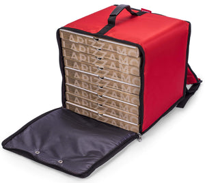 Zaino Borsa Termica Porta Pizze da Asporto 10 Cartoni Safemi Fast 10 Rosso