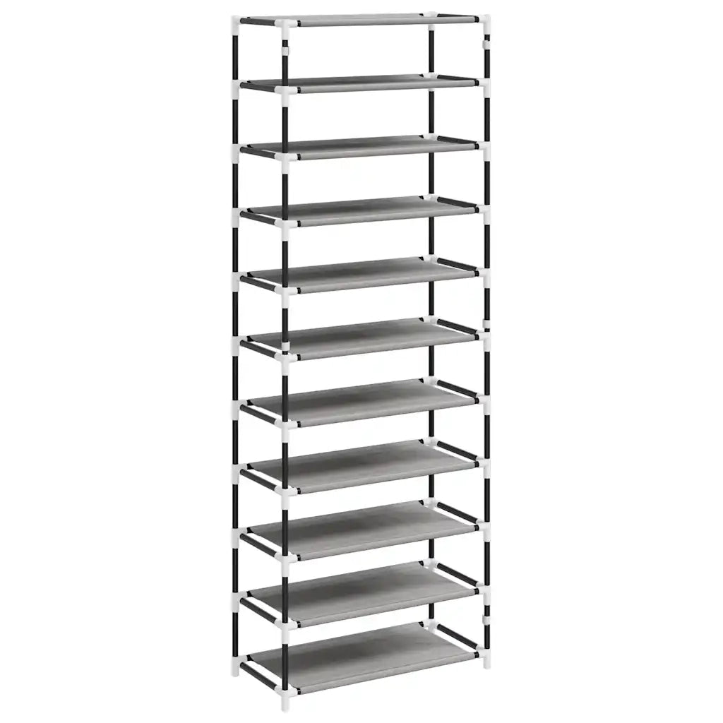 Scarpiera Grigia 60x30x166 cm Tessuto 337259