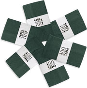 Set di 6 tovaglioli in lino resistenti, tessuto, tovaglioli da tavola di alta qualità lavabili, decorazione da tavola, per festa, cucina, tavoli, cena, caffè, ristorante (verde scuro)