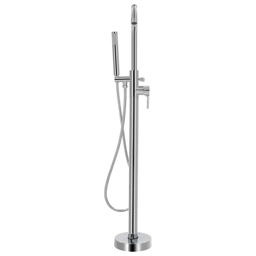 Rubinetteria a Colonna per Vasca da Bagno Acciaio Inox 118,5 cm CFW3264840