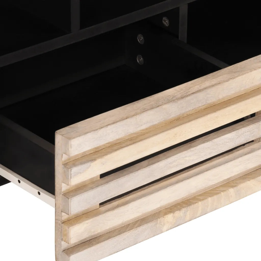 Mobile Porta TV 100x34x46 cm in Legno Massello di Mango