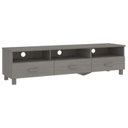 Mobile TV multimediale scaffale TV credenza mobile TV sala da pranzo soggiorno camera da letto HAMAR light 158 x 40 x 40 cm legno di pino massiccio grigio 02_0027632