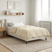 Duvet Estivo Trapuntato Crema 155 x 200 cm Microfibra 42025979