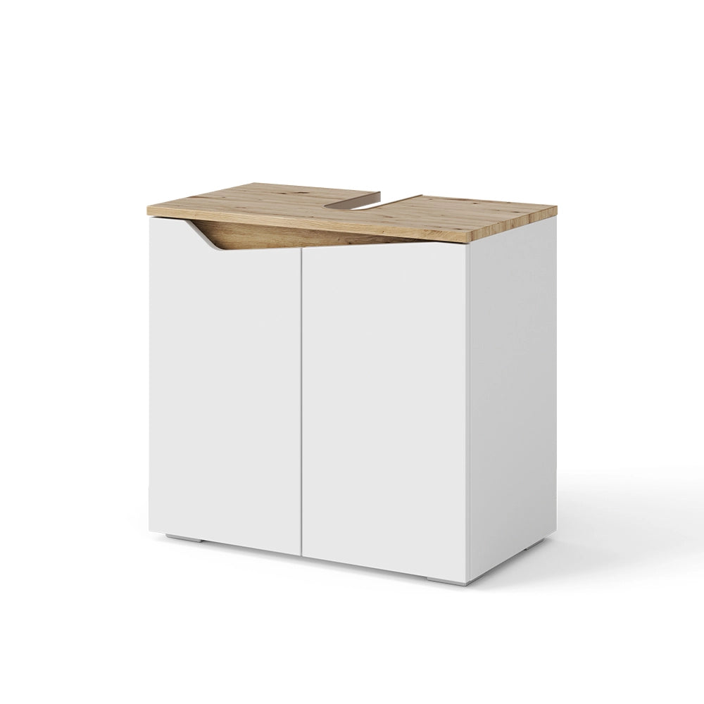 Vicco Mobile sottolavabo per bagno Bianco 60 x 57.5 cm con 2 porte
