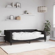 Divano Letto con Materasso-Sofa Letto-Daybed Nero 90x190 cm in Tessuto 767677