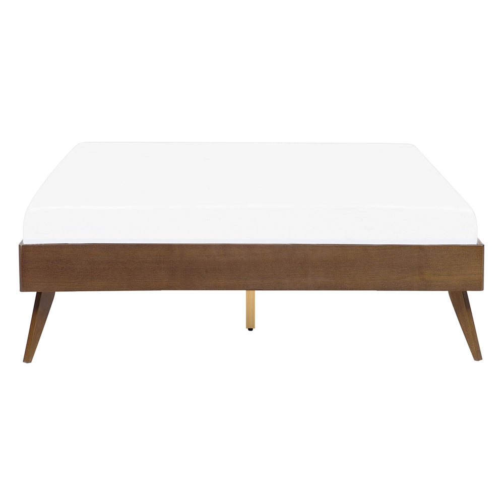 Letto 140 x 200 cm in frassino scuro 160 x 200 cm con rete a doghe