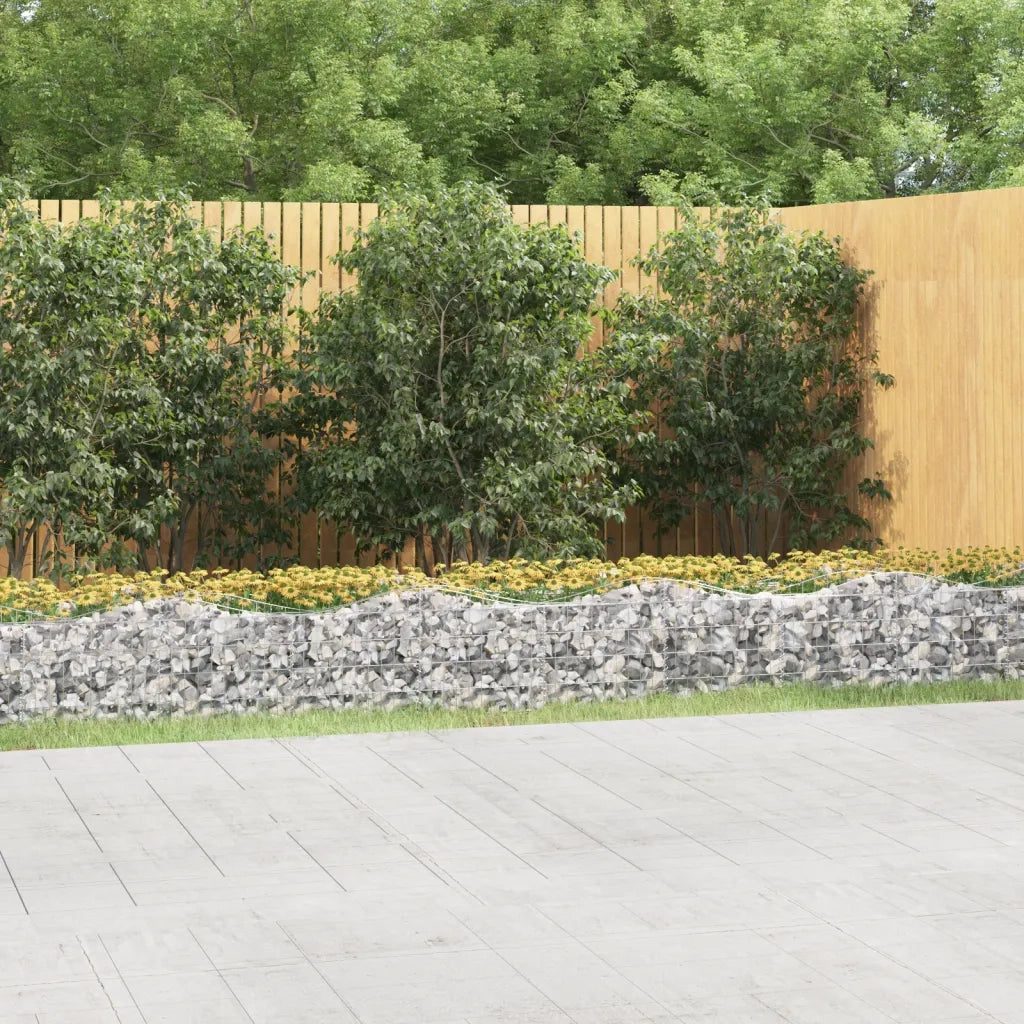Gabbione ad Arco con Letto Rialzato 800x100x50 cm Ferro Zincato 153553