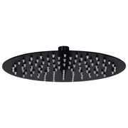 Soffione doccia a pioggia soffione doccia accessorio per il bagno acciaio inox 25 cm rotondo nero 02_0002073