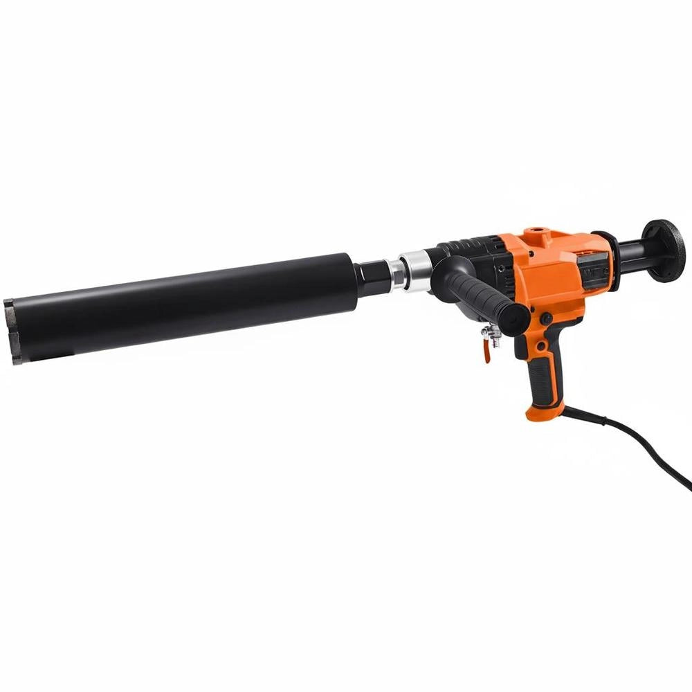 Diamond Core Drilling Machine, 2-16 Cm Hand Drilling Diameter, Wet/dry Diamond Drill Bits With 4 Drill Bits & Variable Speed, 1800 Rpm UNC1 1/4-7 Thread For Concrete, Brick, Stone, 2 KW