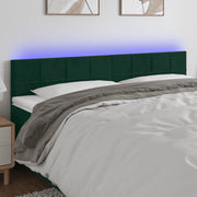 Testiera a LED Verde Scuro 200x5x78/88 cm in Velluto 3121681