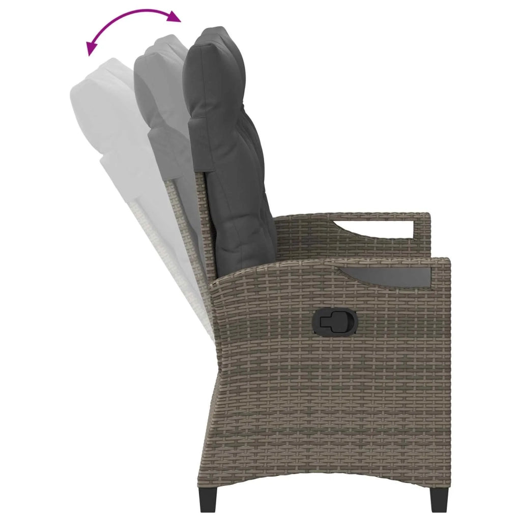 Panchina da giardino Grigio e Grigio Scuro 105 x 60 x 112 cm 42026852