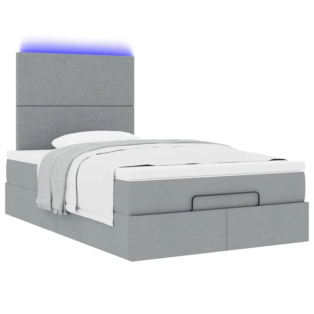 Struttura Letto Pouf con Materasso 120x190 cm in Tessuto 3313906