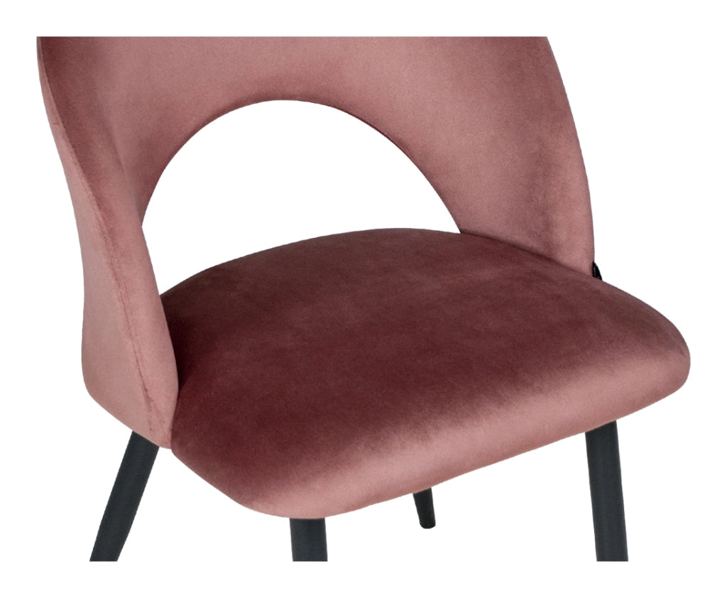 Sedia da pranzo imbottita in velluto rosso mattone - Zoe (2 pz) - SD36ZOPM