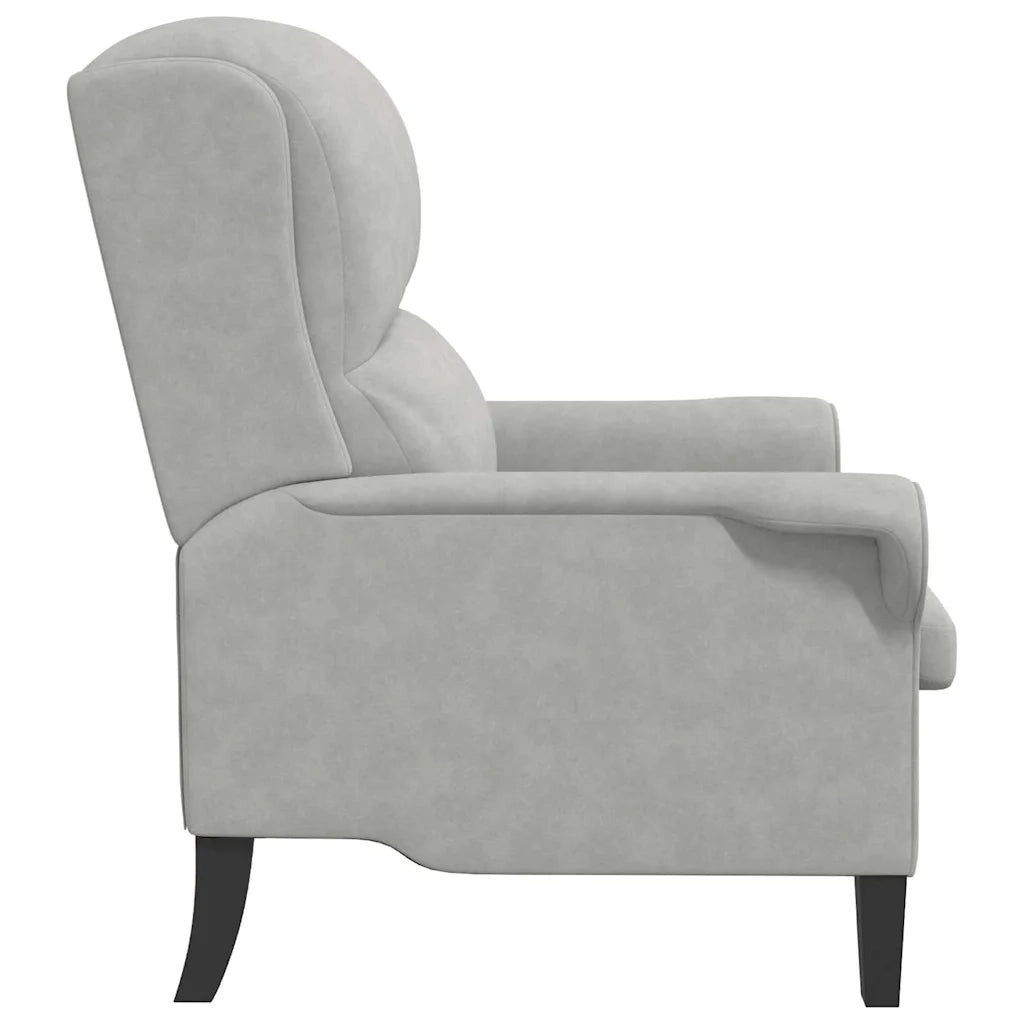 poltrona Grigio chiaro 76 x 94 x 102 cm Microfibra 42009871